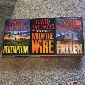 David Baldacci Book Set - Redemption, Walk the Wire, The Fallen